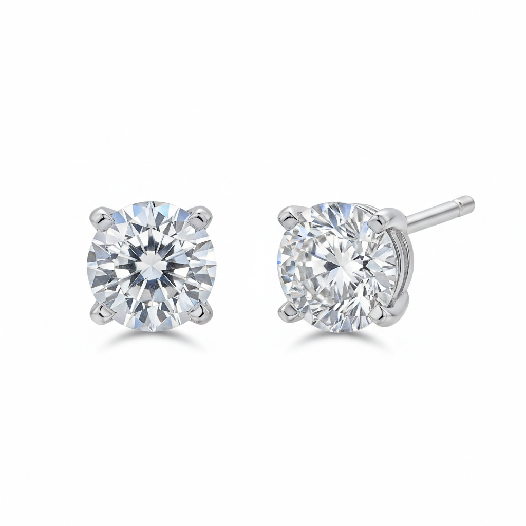Classic Diamond Stud Earrings