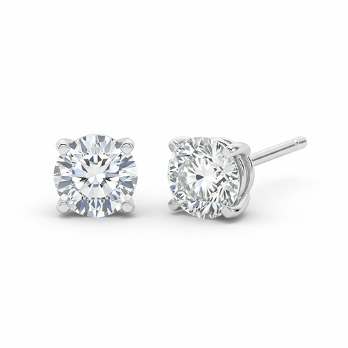 Simple Diamond Stud Earrings
